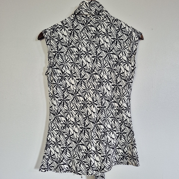 Aquascutum Silk Tie Neck Cap Sleeve Blouse Size 8 - Picture 6 of 10